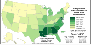 Thumbnail for List of U.S. states and territories by African-American population