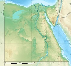 Mapa konturowa Egiptu, po prawej znajduje się punkt z opisem „Hurghada”