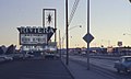 The 1957 sign, seen here five years after installation