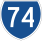 State Route 74 marker