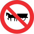 No animal-drawn vehicles