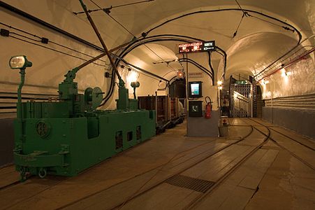 Galeria subterrània, tren elèctric i ascensors de l'ouvrage de Schœnenbourg, 2006