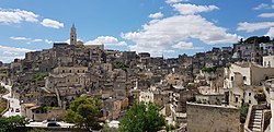 Matera'nin panoramik görünümü