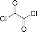 Structuurformule van oxalylchloride