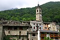 Le centre de Piedicavallo avec l'église