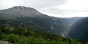 Gaustatoppen mit Rjukan im Tal