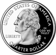 Washington is commemorated on the quarter.