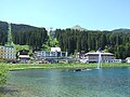 Jernbanestasjonen og kabelvogna ved Obersee