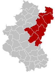 Arrondissement di Bastogne – Mappa