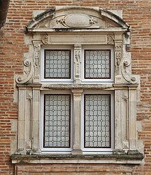 Renaissance window of the Hôtel d'Assézat (Toulouse, France)