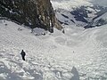 Blick Richtung Hintertux, mit Blick auf die Skiroute Lärmstange