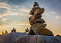 Inuksuk gardens at Peggy's Cove, Nova Scotia, Canada