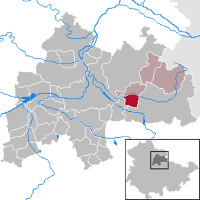 Poziția Kleinneuhausen pe harta districtului Sömmerda