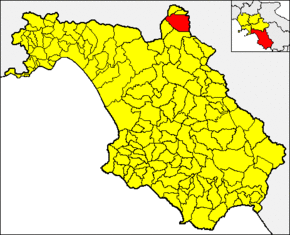 Poziția comunei în cadrul provinciei