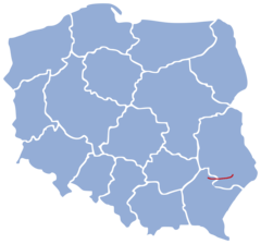 Mapa przebiegu linii kolejowej 66