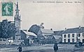 Le bourg de Plouégat-Guérand vers 1920 (carte postale ND Photo).