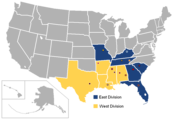 The SEC as it has existed between 2012 and 2024, after the additions of Texas A&M and Missouri