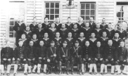 Japanese officers and petty officers of the 3rd Kure Special Naval Landing Force that seized Tulagi in May, 1942.