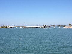 The original swing bridge which operated from 1958 to 2015