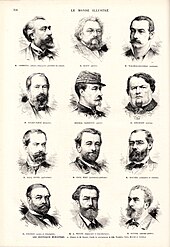 Galerie de douze portraits dessinés et disposés en pleine page.