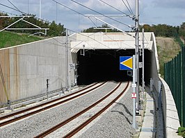 westelijke ingang van de tunnel