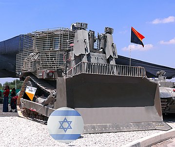 IDF armoured Caterpillar D9R bulldozer. Picture I and Zachi Evenor taken.