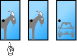 Player has picked Door 1 and the car is behind Door 3