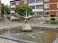 The flying goose statue by Nándor Wagner