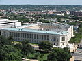 Aerial view looking southeast of Cannon House of Representatives Office Building from Capitol dome