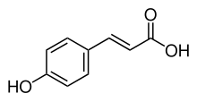 Skeletal formula of p-coumaric acid