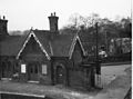 Duffield Station booking office with accommodation crossing gate