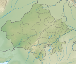 Location of lake in Rajasthan, India