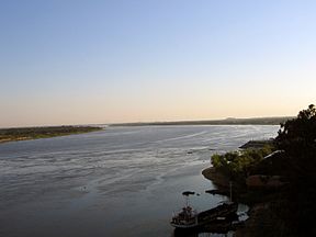 Die Río Paraguay naby Asunción, Paraguay.