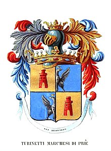 Wappen der Turinetti, Marchesi di Prié