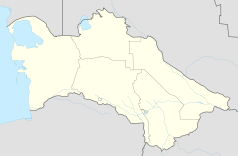 Mapa konturowa Turkmenistanu