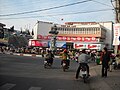 The roundabout in front of the market