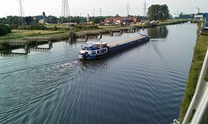 Fleuve de l'Escaut aux environs de Ruien en Belgique