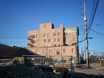 Rear view at beginning of restoration work, January 2012