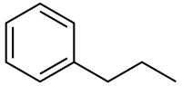 Structuurformule van n-propylbenzeen