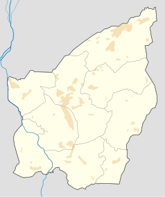 Mapa konturowa San Marino, po prawej nieco na dole znajduje się punkt z opisem „Faetano”