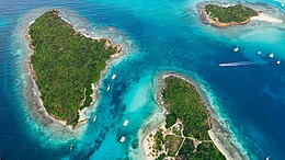 Area view of the Tobago Cays