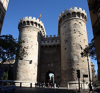 Turoj de Quart, en unu de la pordegoj de la antikvaj muregoj de Valencio.