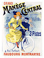 Grand Manège Central, 4 rue Buffault, faubourg Montmartre. Affiche de Lucien Baylac.