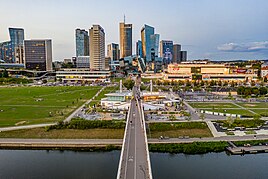 Central Business District seen from the Baltas Tiltas (White Bridge)