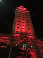 The Freedom Tower in downtown Miami on November 26, 2016, the day after Fidel Castro had passed