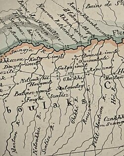 Galgai-Yurt on major-general Aleksander Khatow's [ru] map in 1826.