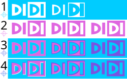 ☎∈   Knock-out without trapping Knock-out with trapping Overprinting Comparison of a knock-out with and without trapping, and overprinting for perfect and imperfect registration. Rows are as follows: 1. The cyan (lighter) plate, 2. The magenta (darker) plate, 3. Result with perfect registration (some monitors show slight misalignment), and 4. Result with imperfect registration.