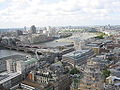 A view of central London and the River Thames from the cathedral