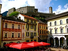 View of Piazza Collegiata and Castelgrande