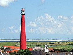 Farol chamado de Lange Jaap em Huisduinen